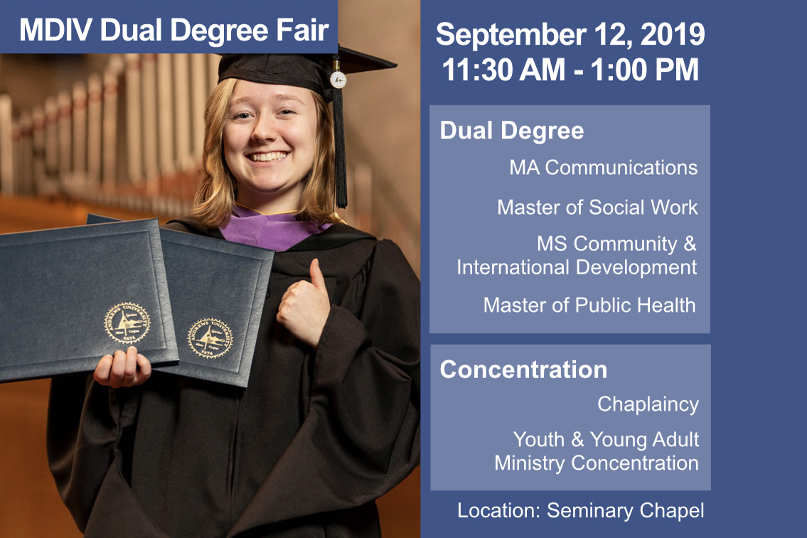 MDiv Dual Degree Fair   Andrews Agenda  Andrews University