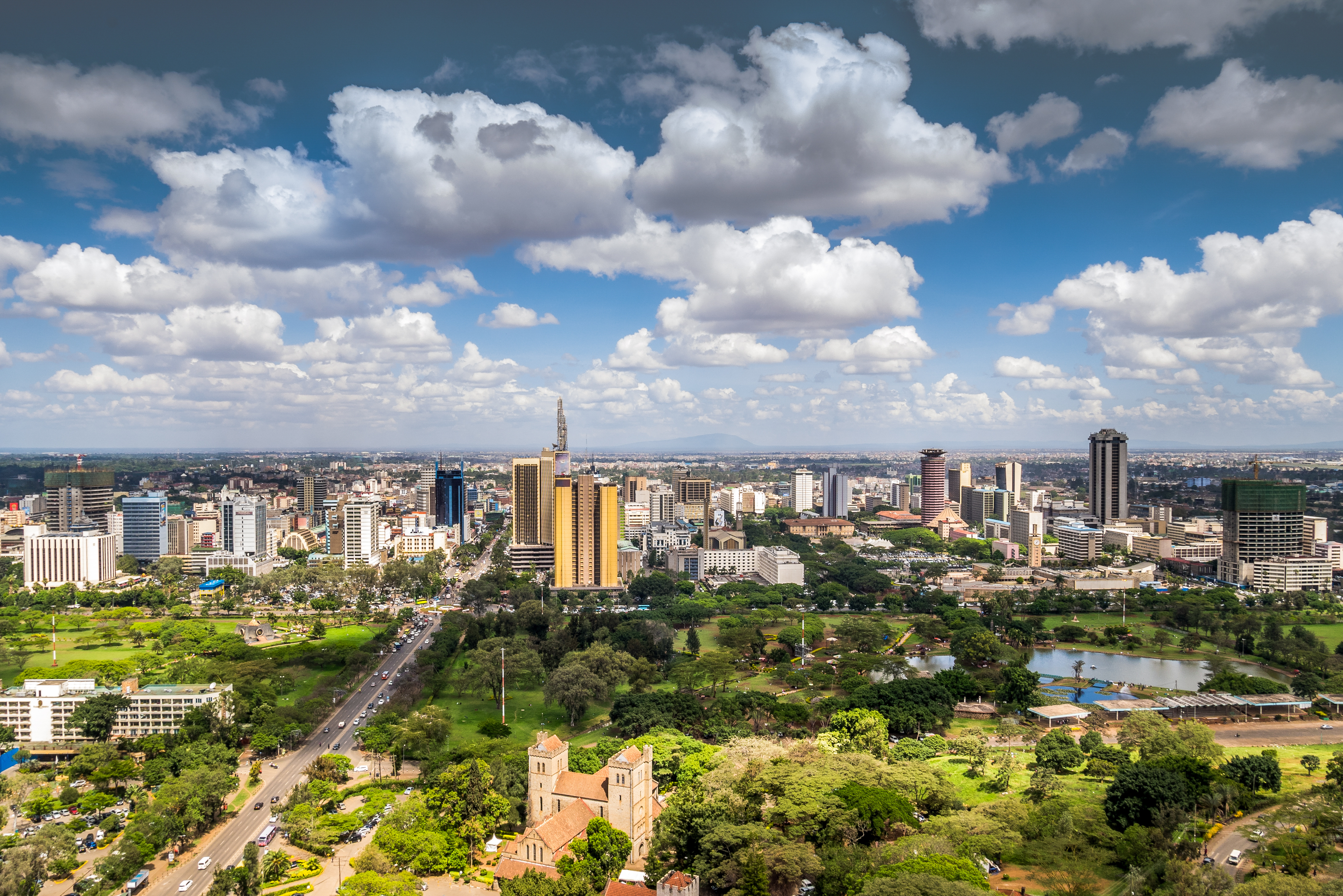 Downtown Nairobi from above