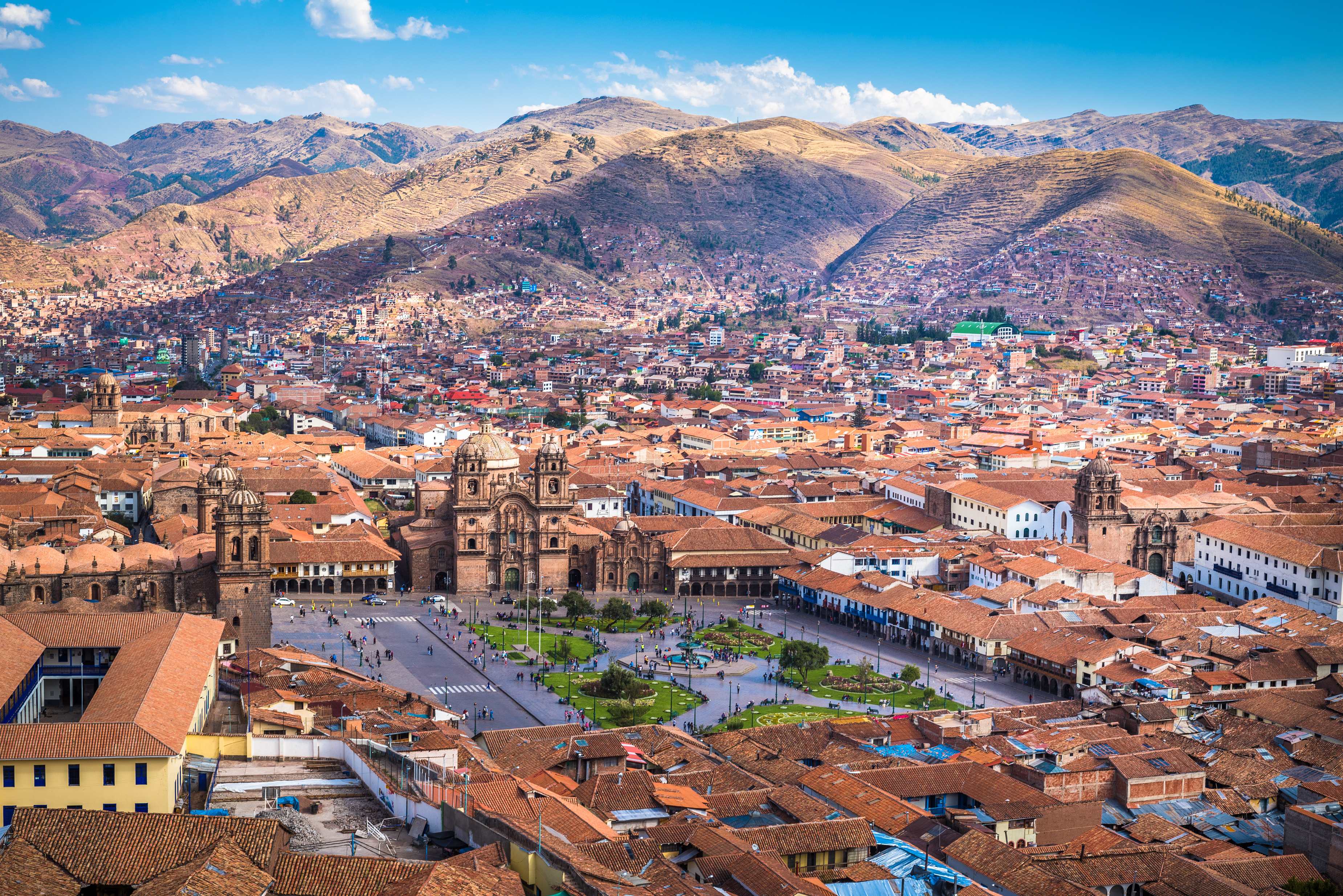 Cusco's Plaza de Armas from above