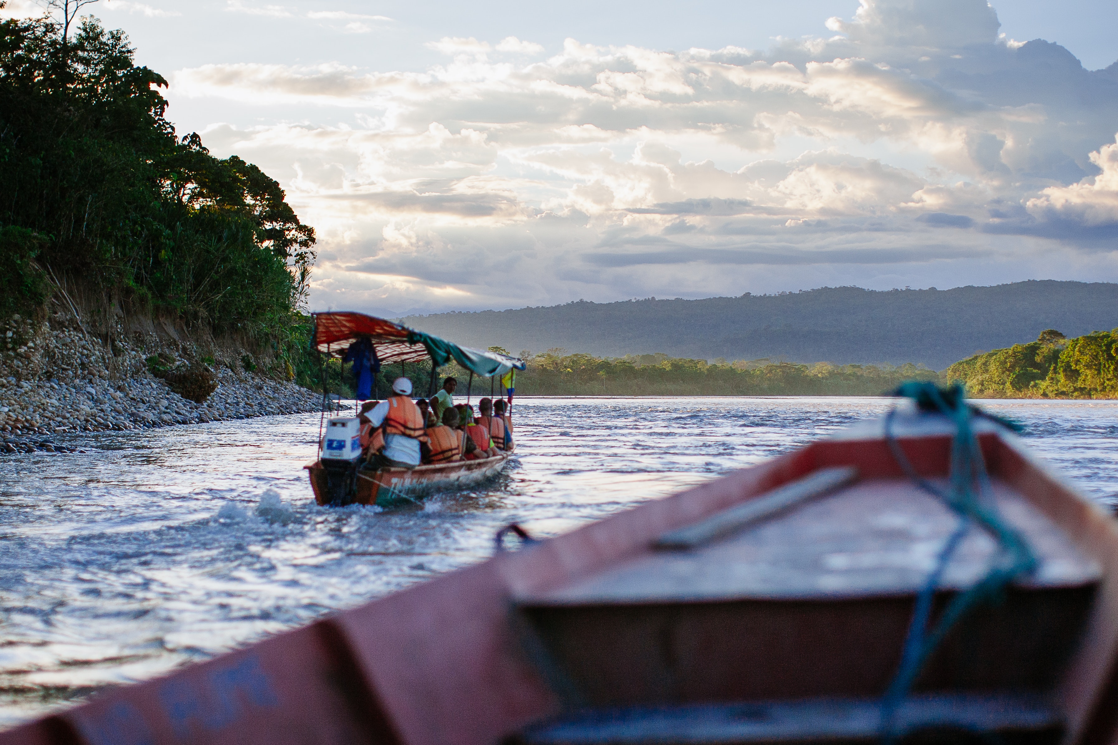 Boats on the Amazon River