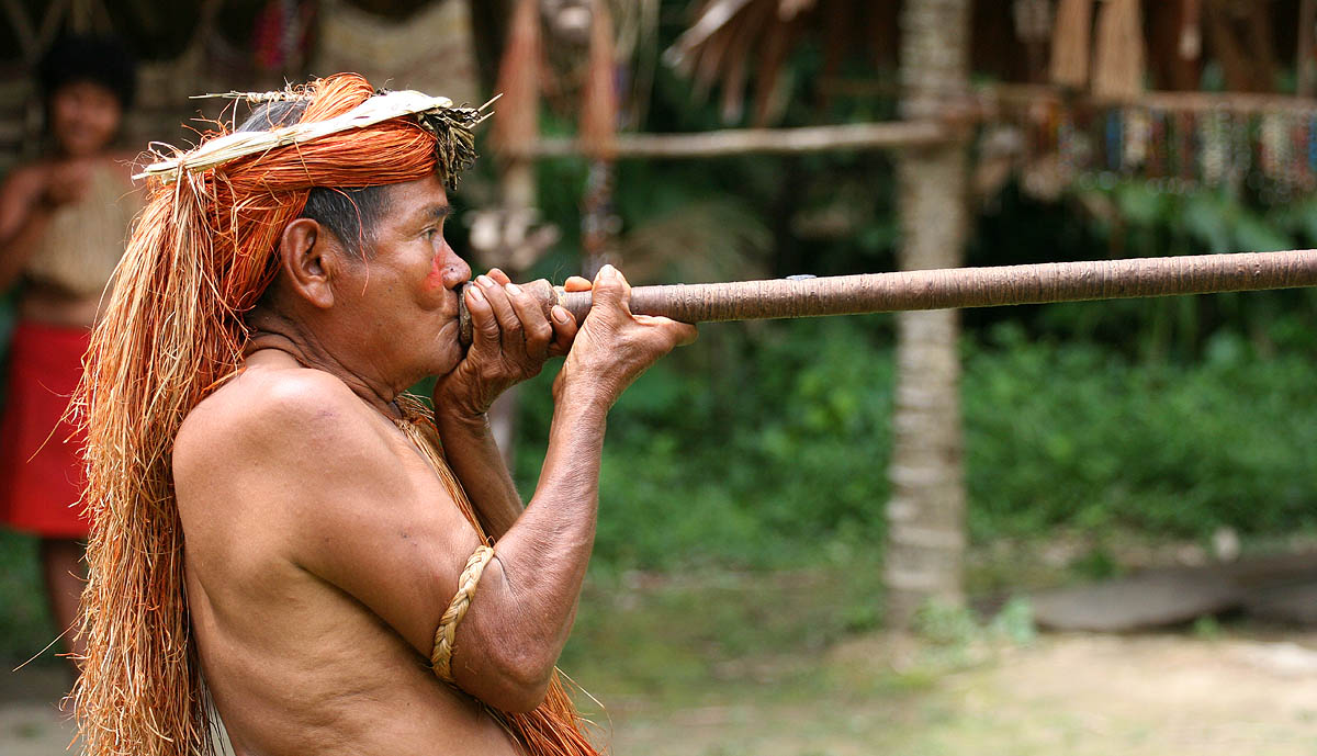 Yagua Man with Blowgun