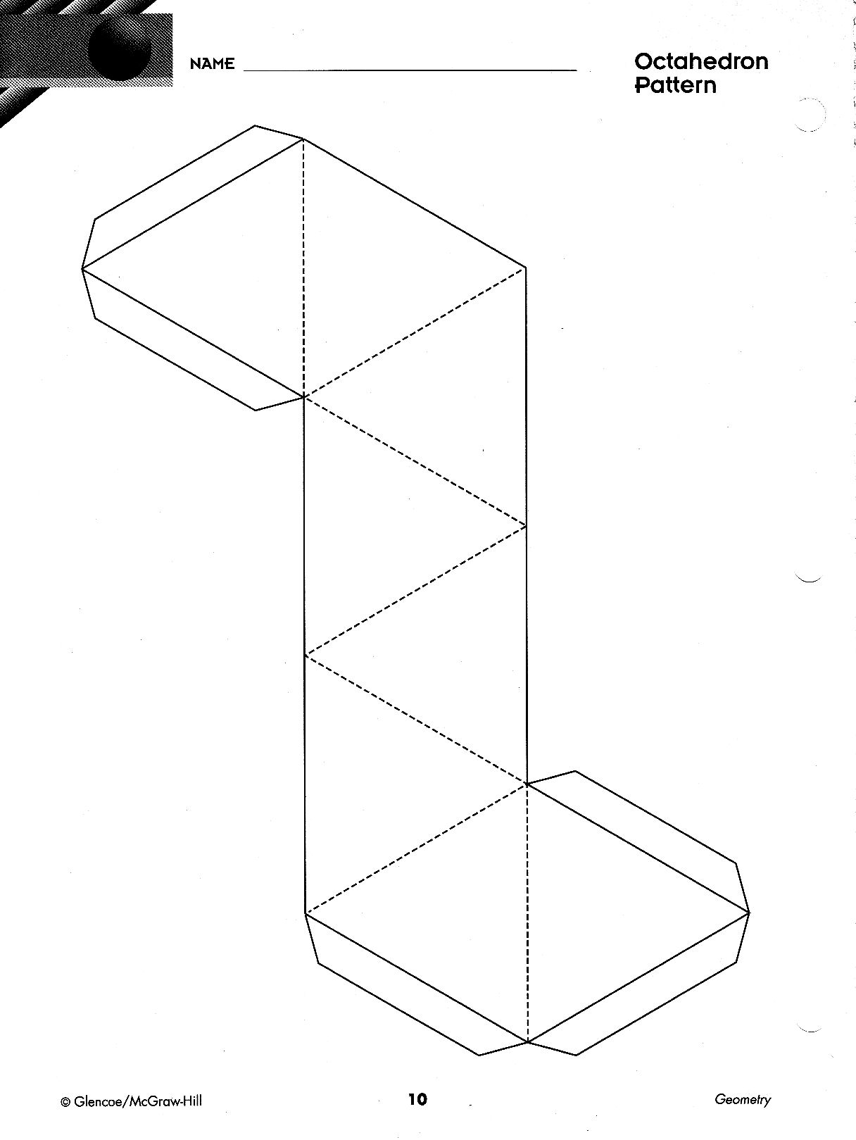 paper octahedron template
